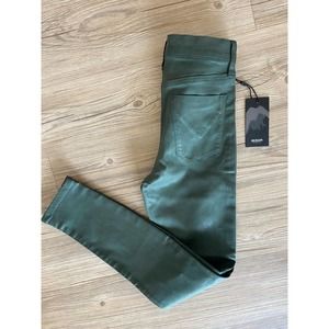 NWT Hudson Barbara High Waist Skinny Ankle Sparkle Green Jean